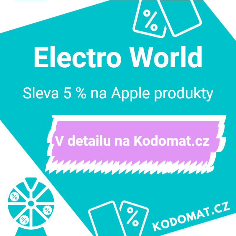 Electroworld slevový kód: Sleva 5 % na Apple produkty