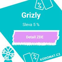 Grizly slevový kód: Sleva 5 % (platí do konce roku 2023) - Náhled slevového kódu