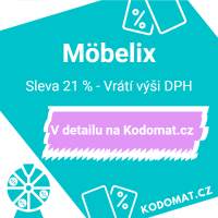 Möbelix slevový kód: Sleva 21 % - Vrátí výši DPH - Náhled slevového kódu