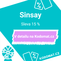 Sinsay slevový kód: Sleva 15 % - Náhled slevového kódu
