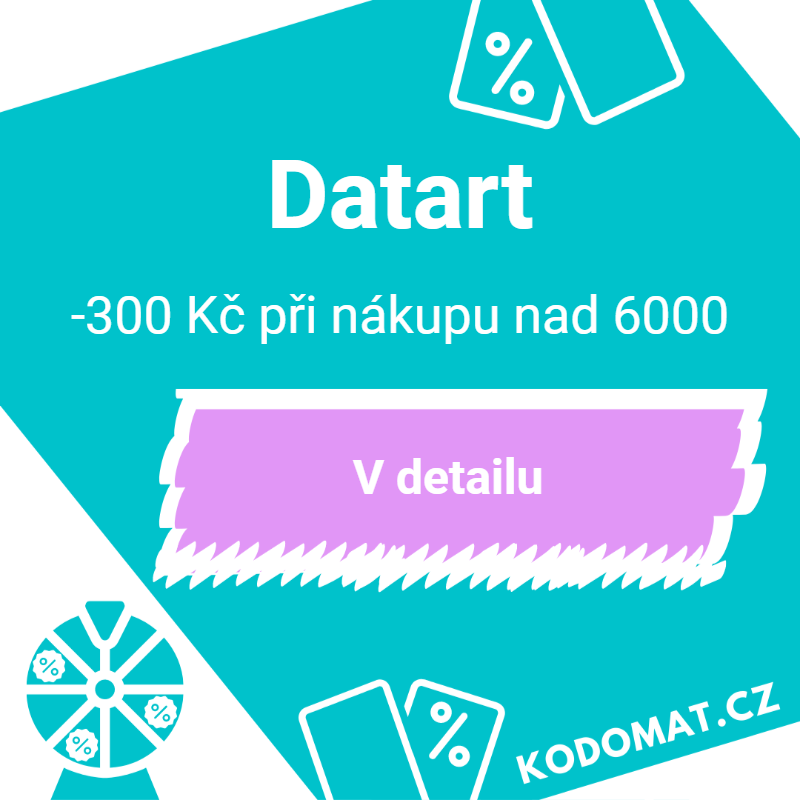 Slevový kód na e-shop Datart: Sleva 300 Kč při nákupu nad 6000 Kč