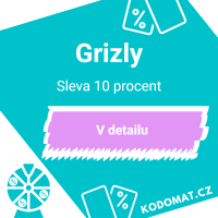Slevový kód na Grizly e-shop: Sleva 10 procent - Náhled slevového kódu