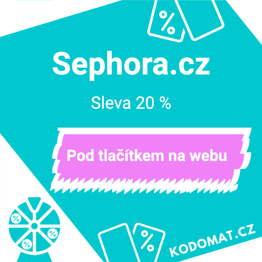 Slevový kód (kupón) Sephora: Sleva 20 % při nákupu nad 1800 Kč